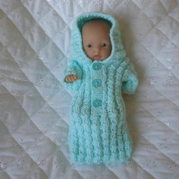 Berenguer Dolls Clothes knitting pattern 5-8" Sleep suit