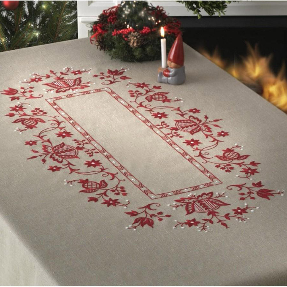 Anchor Christmas Tablecloth Embroidery Kit