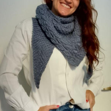 Lilac crochet shawl