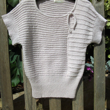 Textured Top with Tie Neck