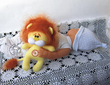 Toy for sleep. Lion  for small babies