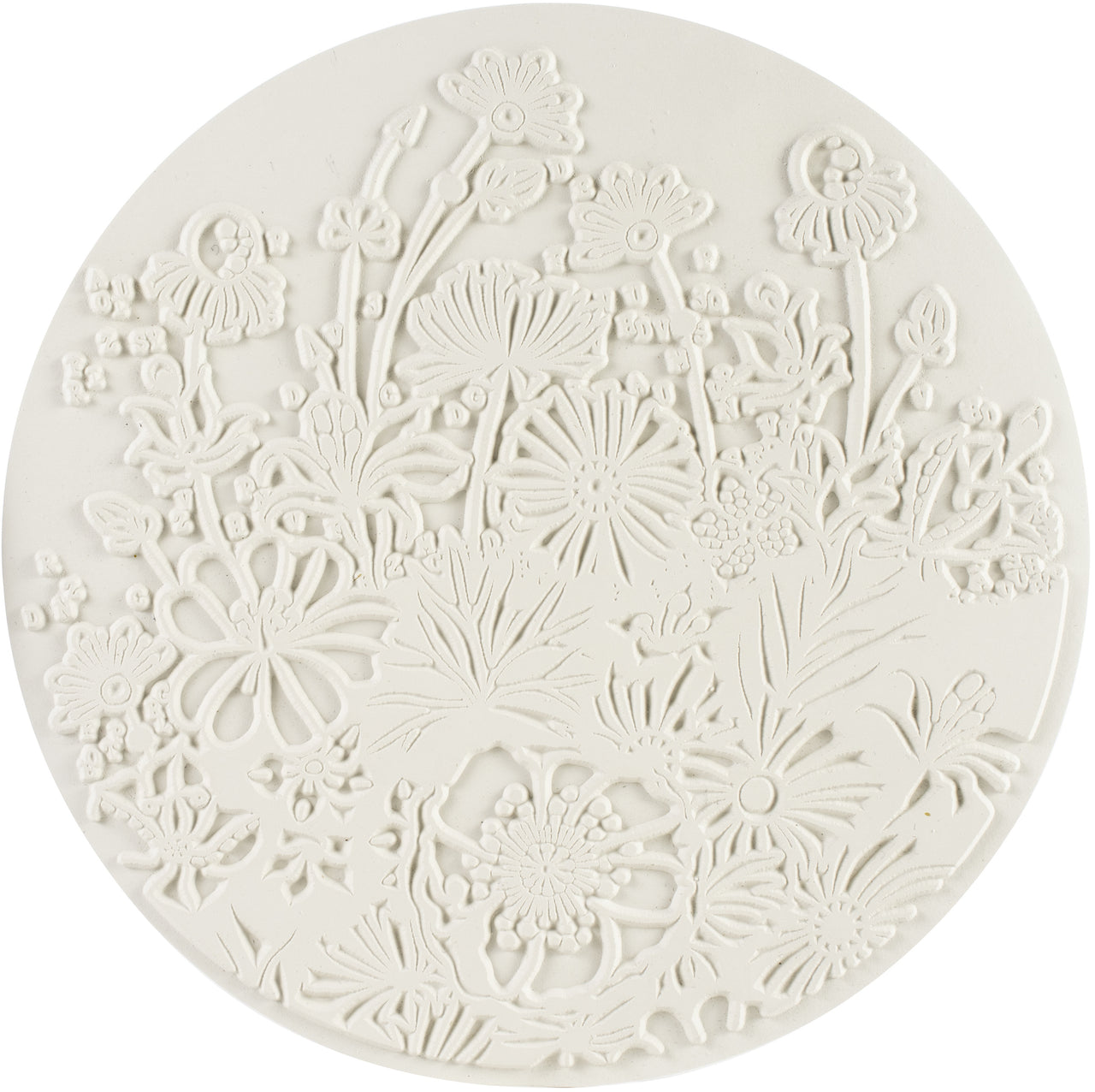 Carabelle Studio Art Printing Round Rubber Texture Plate - Heritage Of Tangy Flowers
