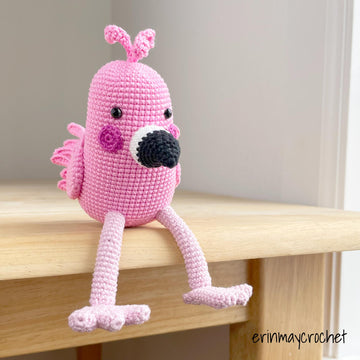 Fanny the Flamingo by erinmaycrochet