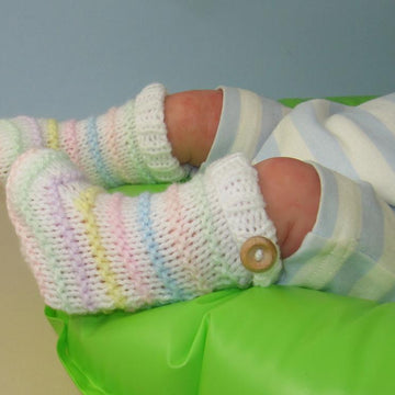 Easy Baby Candy Stripe Booties