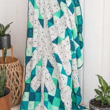 Granny Square Snowflake Blanket
