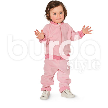 Burda Style Baby's Jogging Suit B9349 - Paper Pattern, Size 6M-3