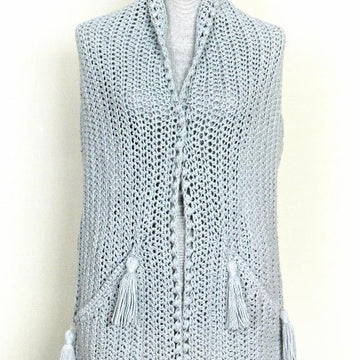 Shawl and Hooded Scarf with Pockets # 268
