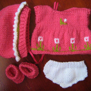 Li'l Cutesies Flower Dress & Bonnet