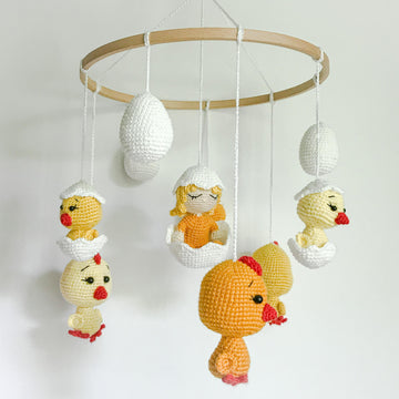 Chicken crib mobile