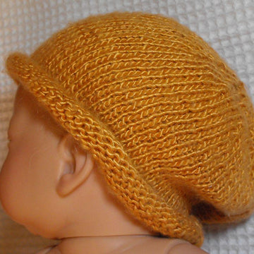 BABY ROLL BRIM SILK SLOUCH KNITTING PATTERN - MADMONKEYKNITS