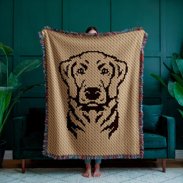 Golden Retriever Dog C2C Crochet Blanket Pattern