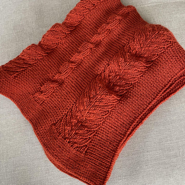 Reversible Cable and Lace Baby Blanket BJ87