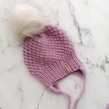 Bubblegum Hat with Earflaps