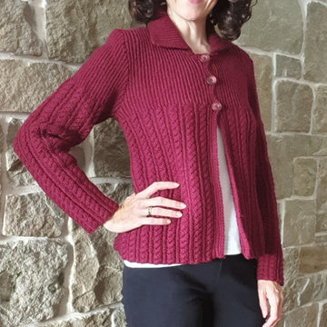 Connie Plus - Cable and Rib Jacket