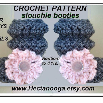 643 SLOUCHIE BOOTIES, Newborn to 4 yrs.