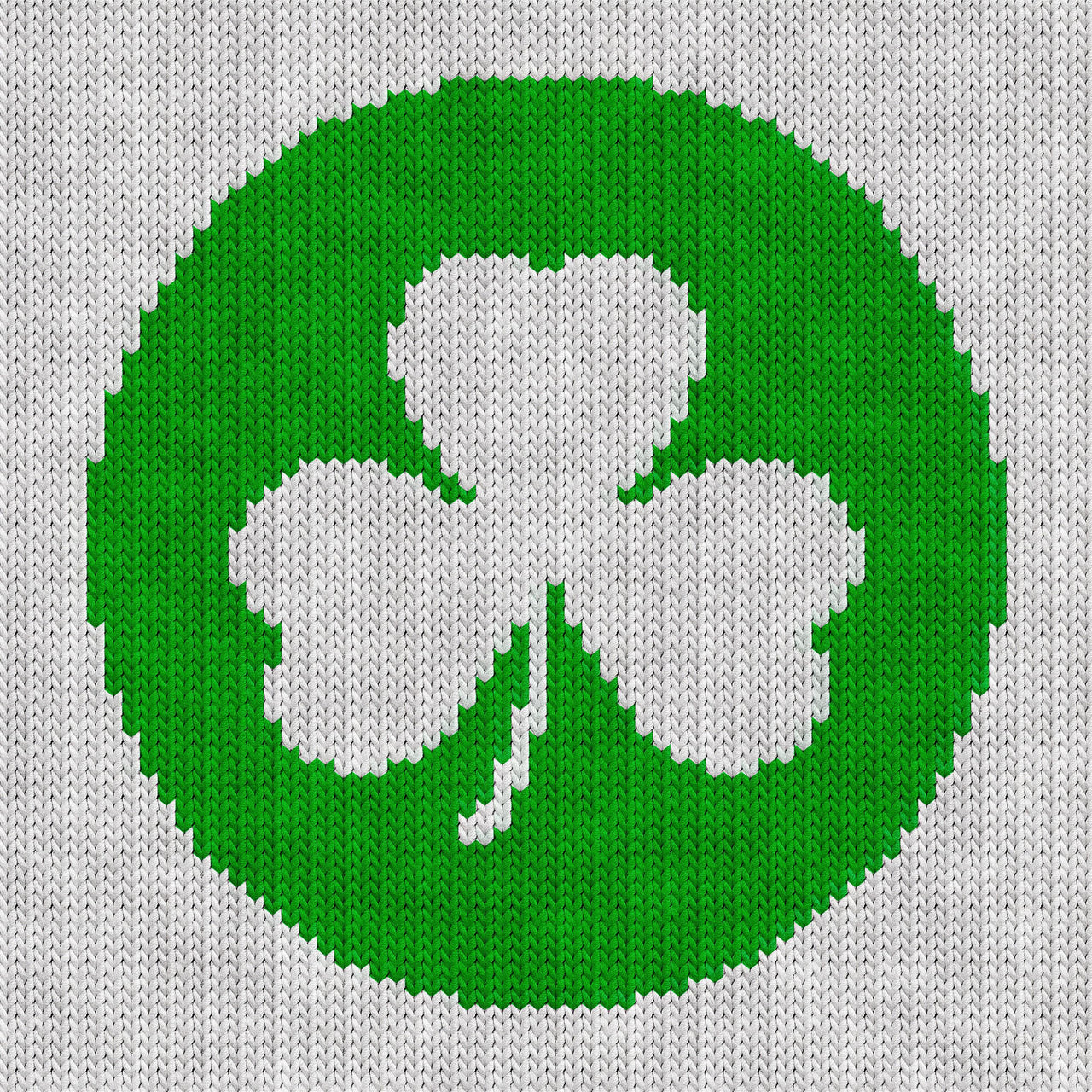 Lucky Shamrock Leaf Knitting Chart
