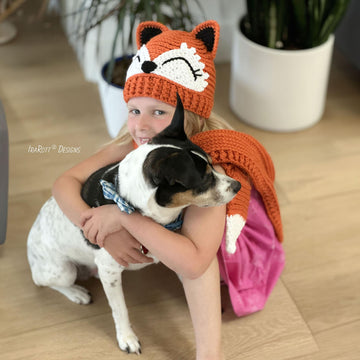 The Artful Fox Hat and Scarf