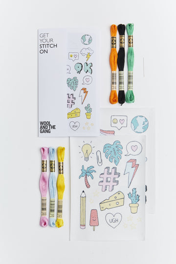 Wool and the Gang Mega Mix Embroidery Kit