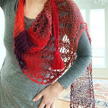 Vermillion shawl