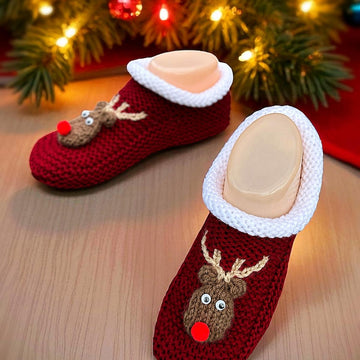 Reindeer Christmas Slippers
