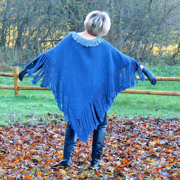Blue Wings Poncho