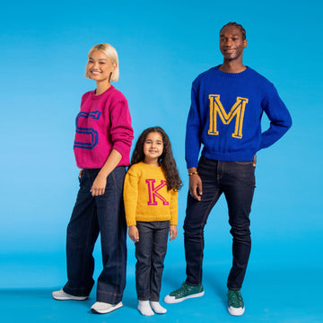 Kid's Alphabet Sweater - Free Jumper Knitting Pattern for Children in Paintbox Yarns Simply Aran