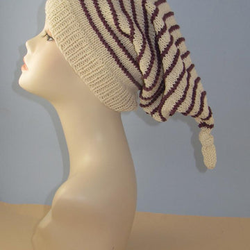 Stripe Topknot Pixie Hat