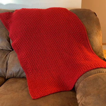 Eyelet Moss Baby Blanket--a loom knit pattern