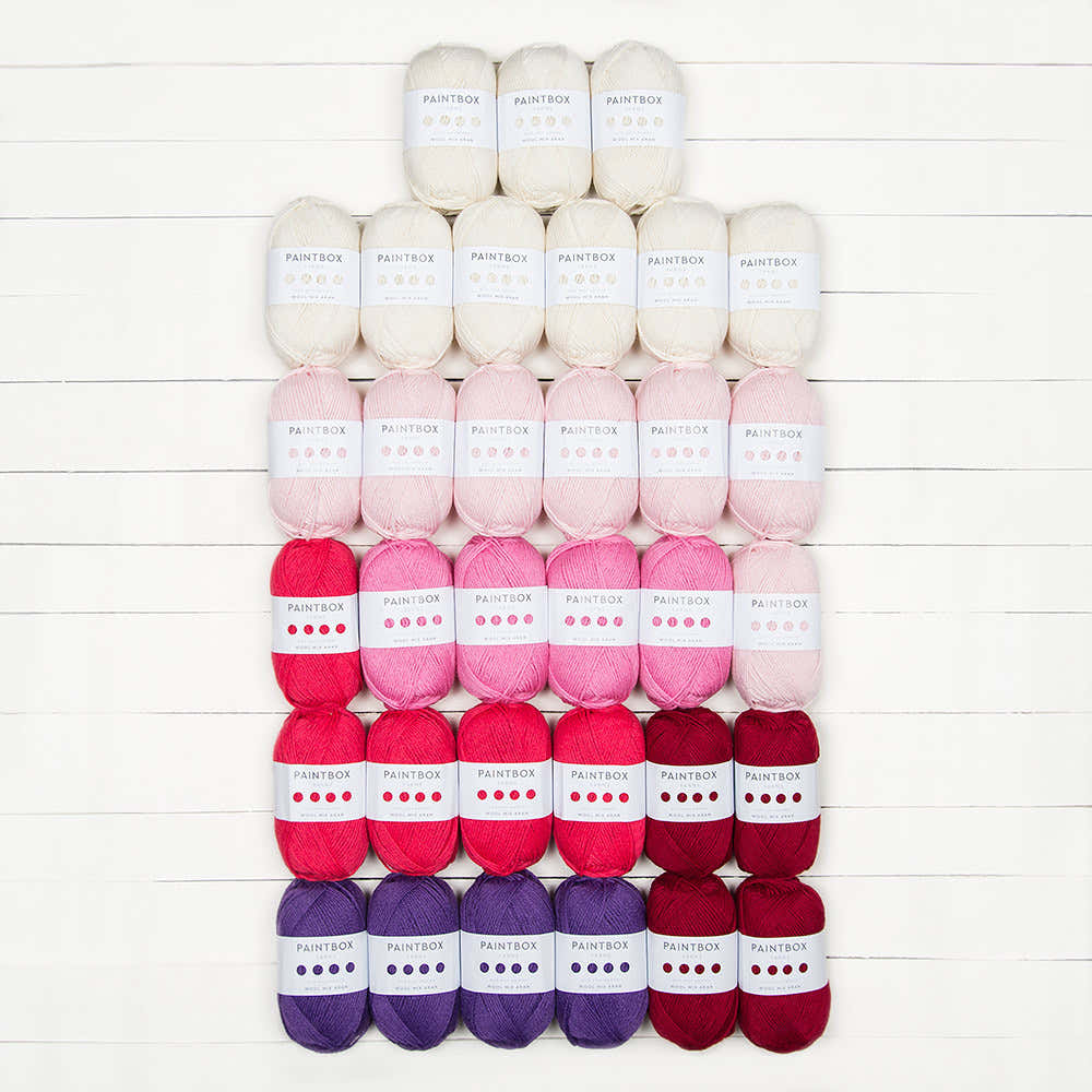 Paintbox Yarns Wool Mix Aran Large Amour Afghan 33 Ball Crochet Kit
