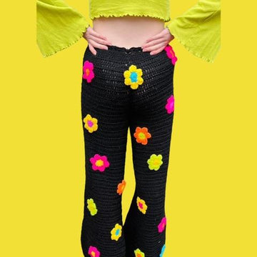 Flared Crochet Trousers