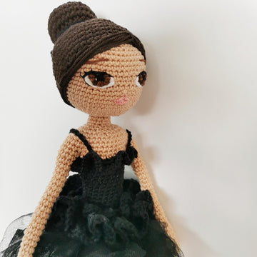 Black Swan Ballerina Doll Crochet Pattern