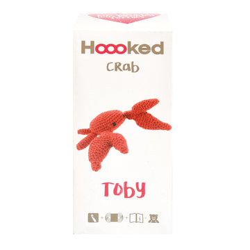 Hoooked DIY Crochet Kit Cool Crab Toby Eco Barbante