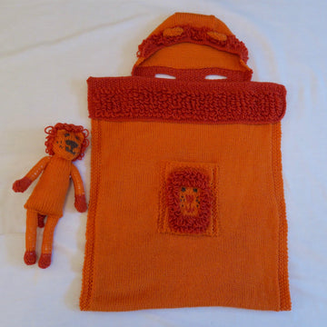 Lion Hooded Baby Car Seat Blanket