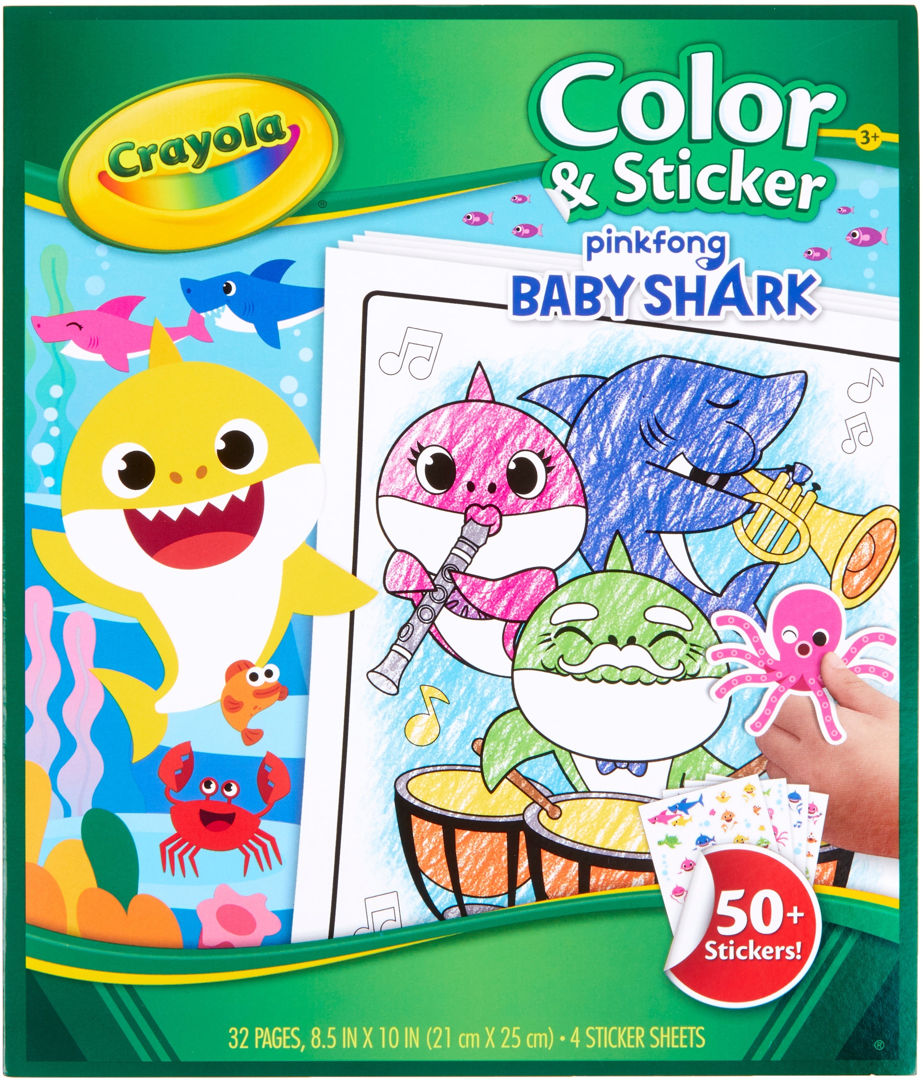 Crayola Color N' Sticker Pages - Baby Shark