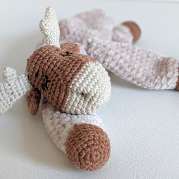Sleepy Reindeer and Moose Comforter, Moose and Reindeer lovey
