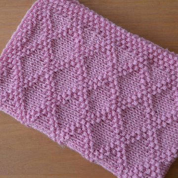 Diamonds Baby Blanket in Aran Yarn