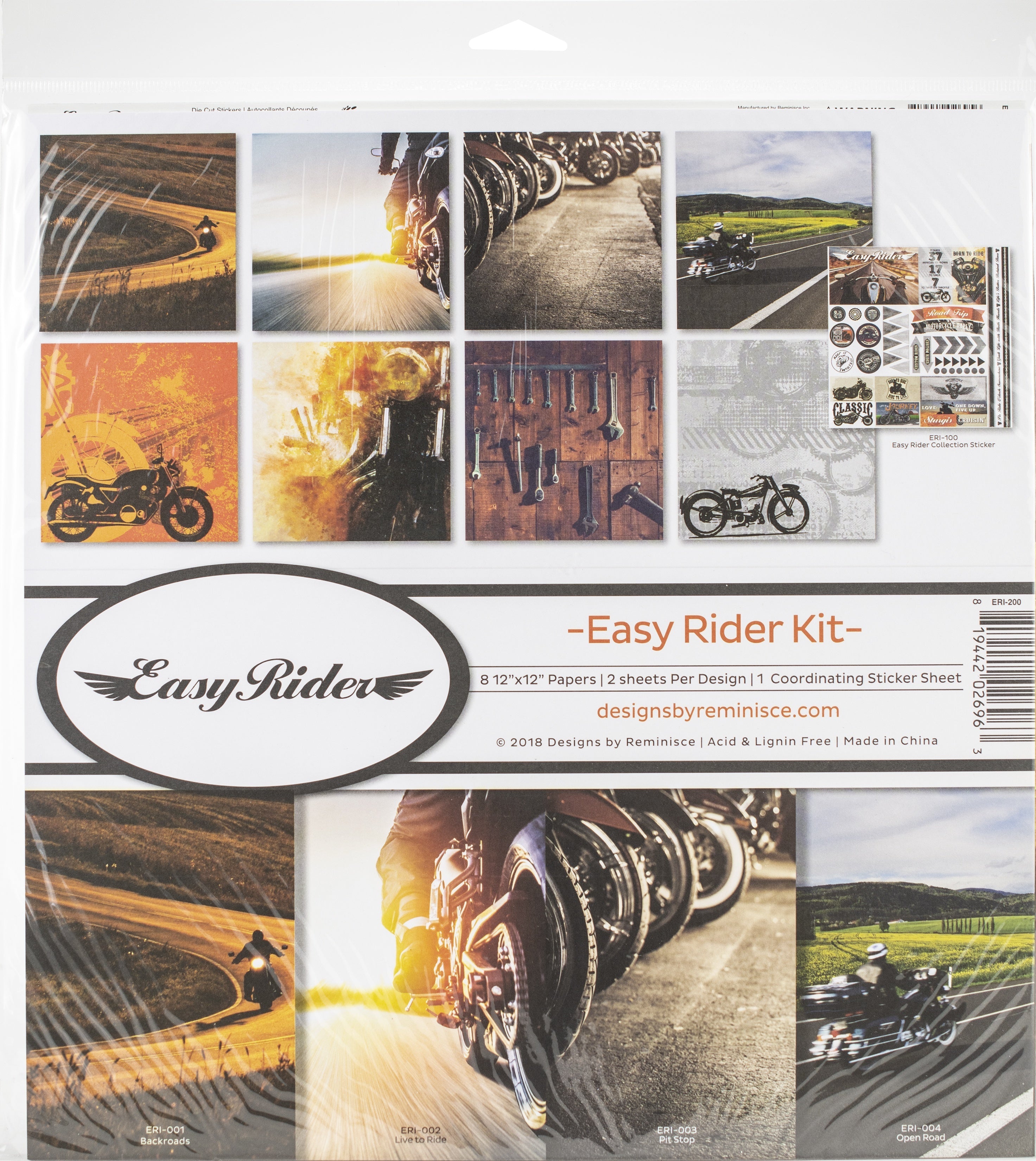 Reminisce Collection Kit 12"X12" - Easy Rider