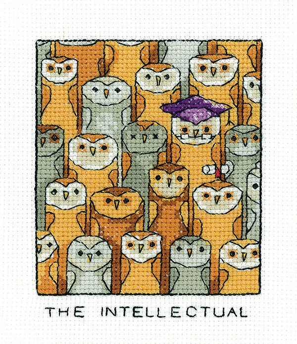 Heritage The Intellectual Cross Stitch Kit - 9cm x 11.5cm