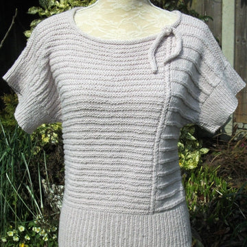 Textured Top with Tie Neck