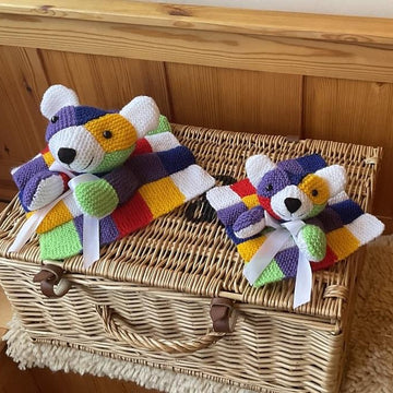 Knitted Square Bear Lovey