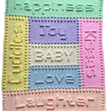 Joy Motifs Baby Blanket Crochet Pattern