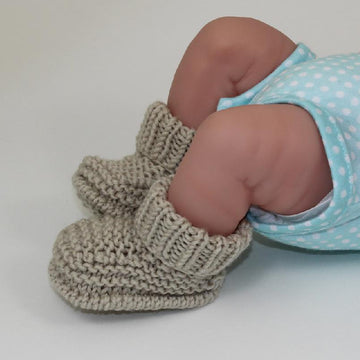 Baby Simple Rib Cuff Booties