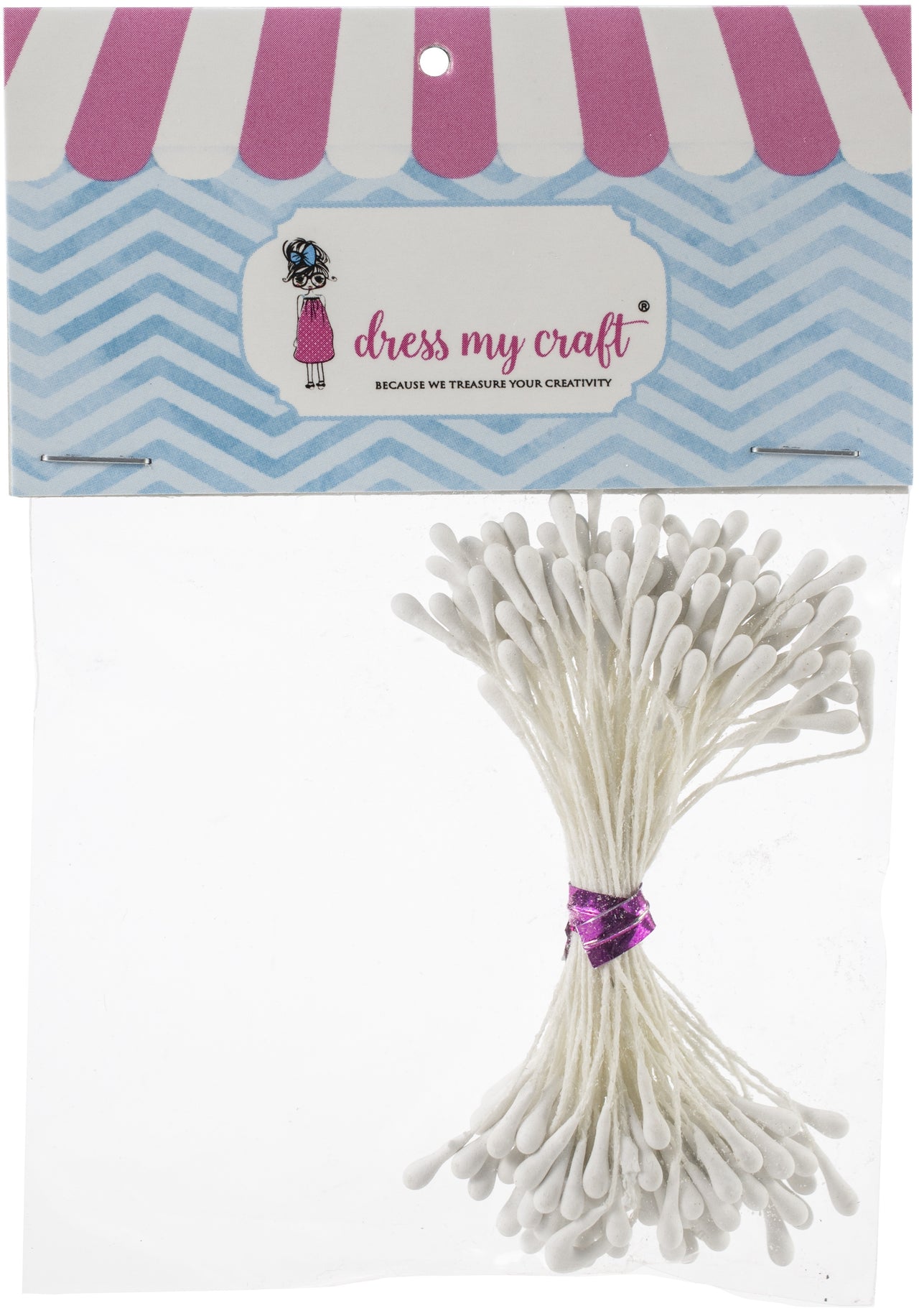 Dress My Craft Pastel Thread Pollen - Cotton White