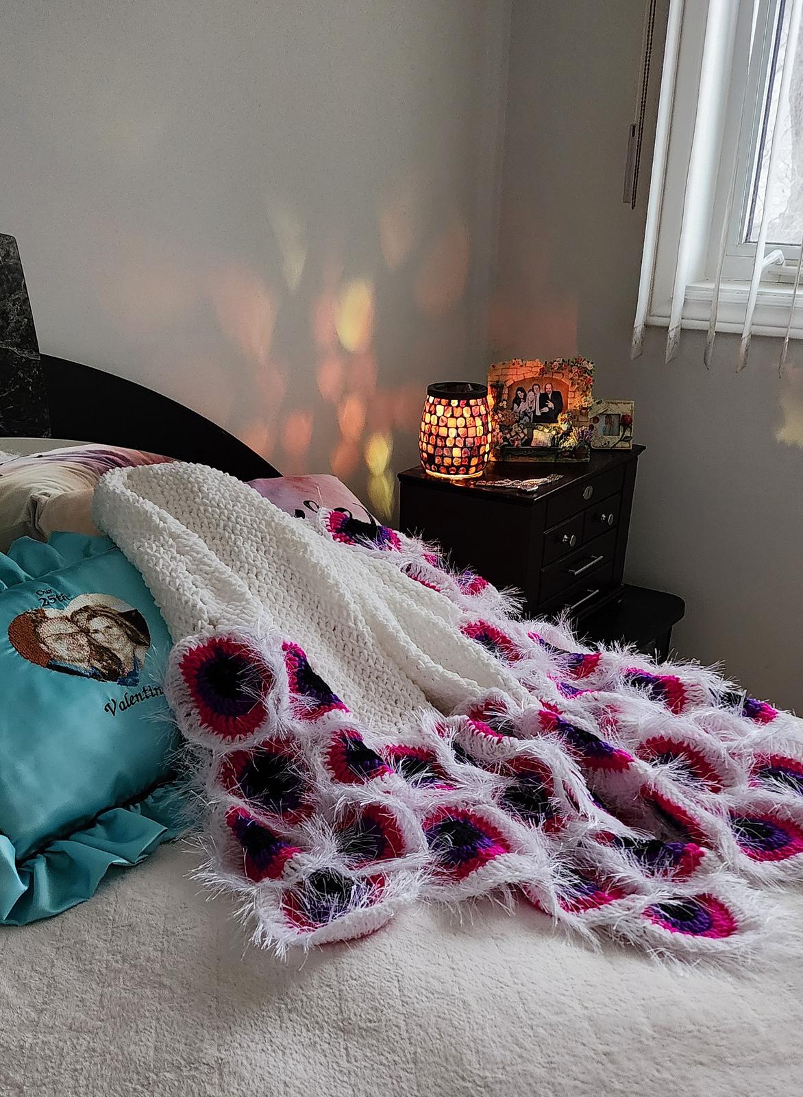 Pink Peacock Blanket