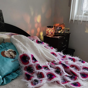 Pink Peacock Blanket