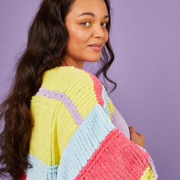 Oh So Dreamy Cardigan - Free Knitting Pattern for Women in Paintbox Yarns Chenille by Paintbox Yarns