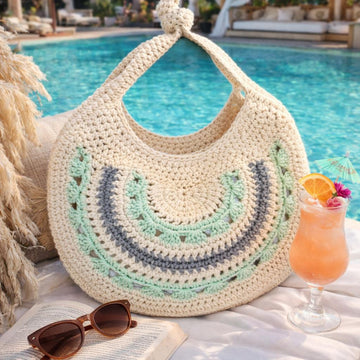 Large Crochet Hobo Bag