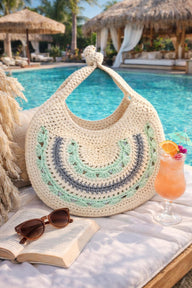 Large Crochet Hobo Bag