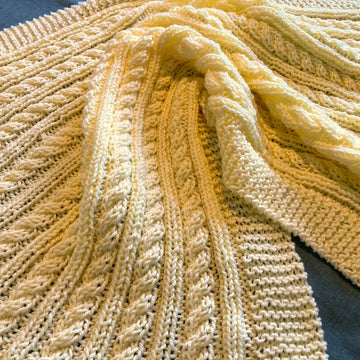 Easy Cable Baby Blanket