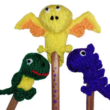 3 cartoon dinosaur finger puppets